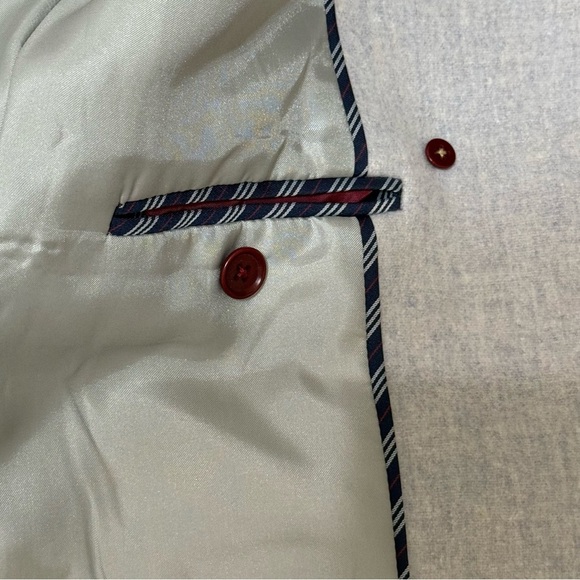 J. Crew Wool Cashmere Nello Gori Light Grey Peacoat size. 0 minimalist - Picture 3 of 8